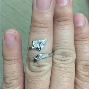S925 Sterling Silver Fox Ring